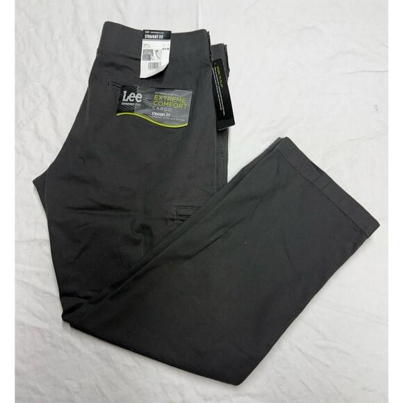 Lee Extreme Cargo Pants Comfort Straight Fit Straight Leg • 34x30” “dark Gray - Picture 1 of 12